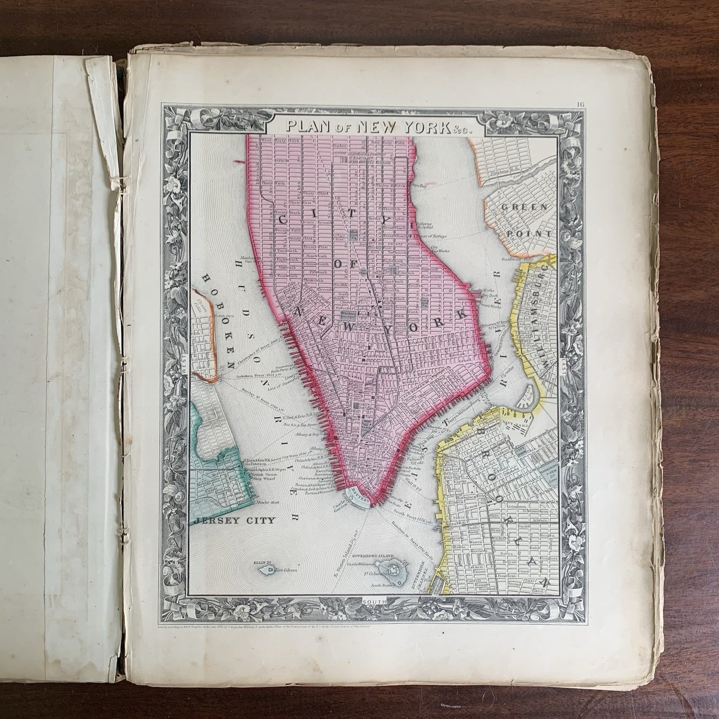 1861 Mitchells New General Atlas / Maps World United States Hand Colored VG
