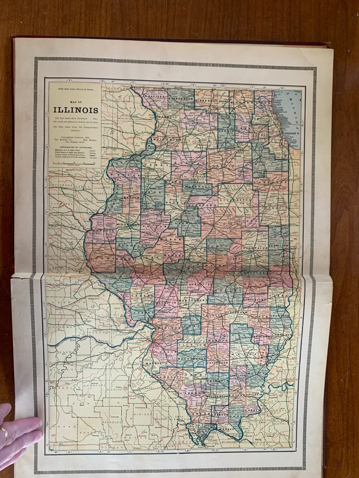 1916 Bureau County Illinois Standard Atlas Plat Book Princeton Spring Valley Map