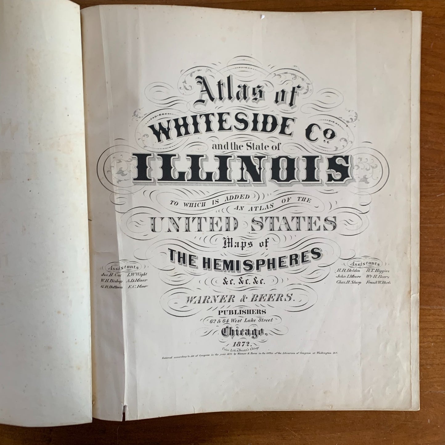 1872 Atlas of Whiteside County and the State of Illinois Morrison Sterling Maps