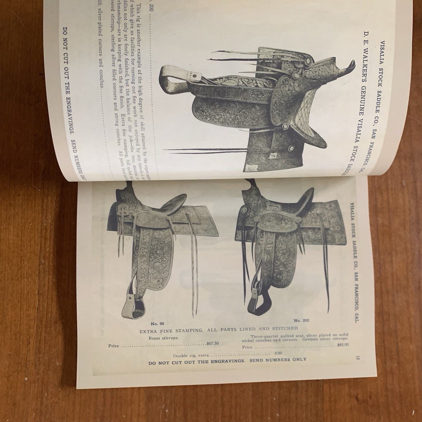 1911 Visalia Stock Saddle Co. Catalogue catalog No.17 Horse Tack FACSIMILE