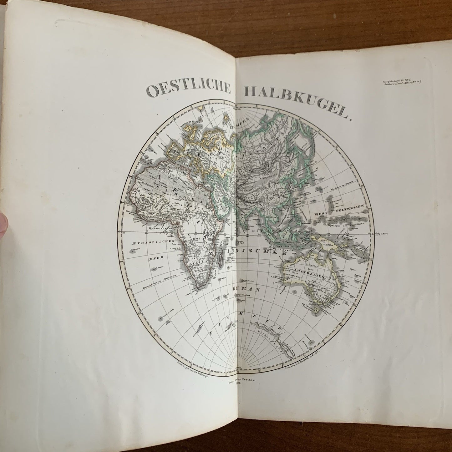 1869 Adolf Stieler's Hand Atlas of the Earth on All Parts of the World 84 Plates