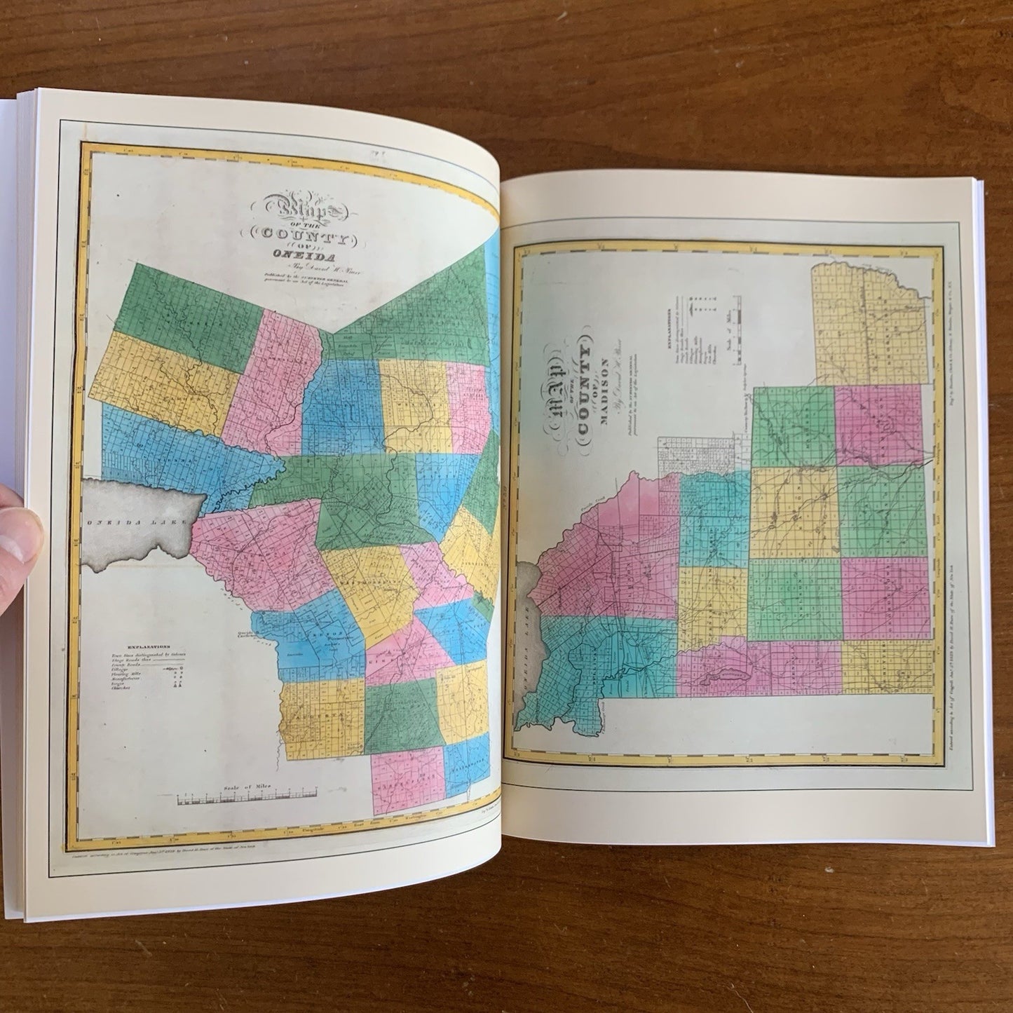 1832 Burr's Atlas of the State of New York / Facsimile David H. Burr