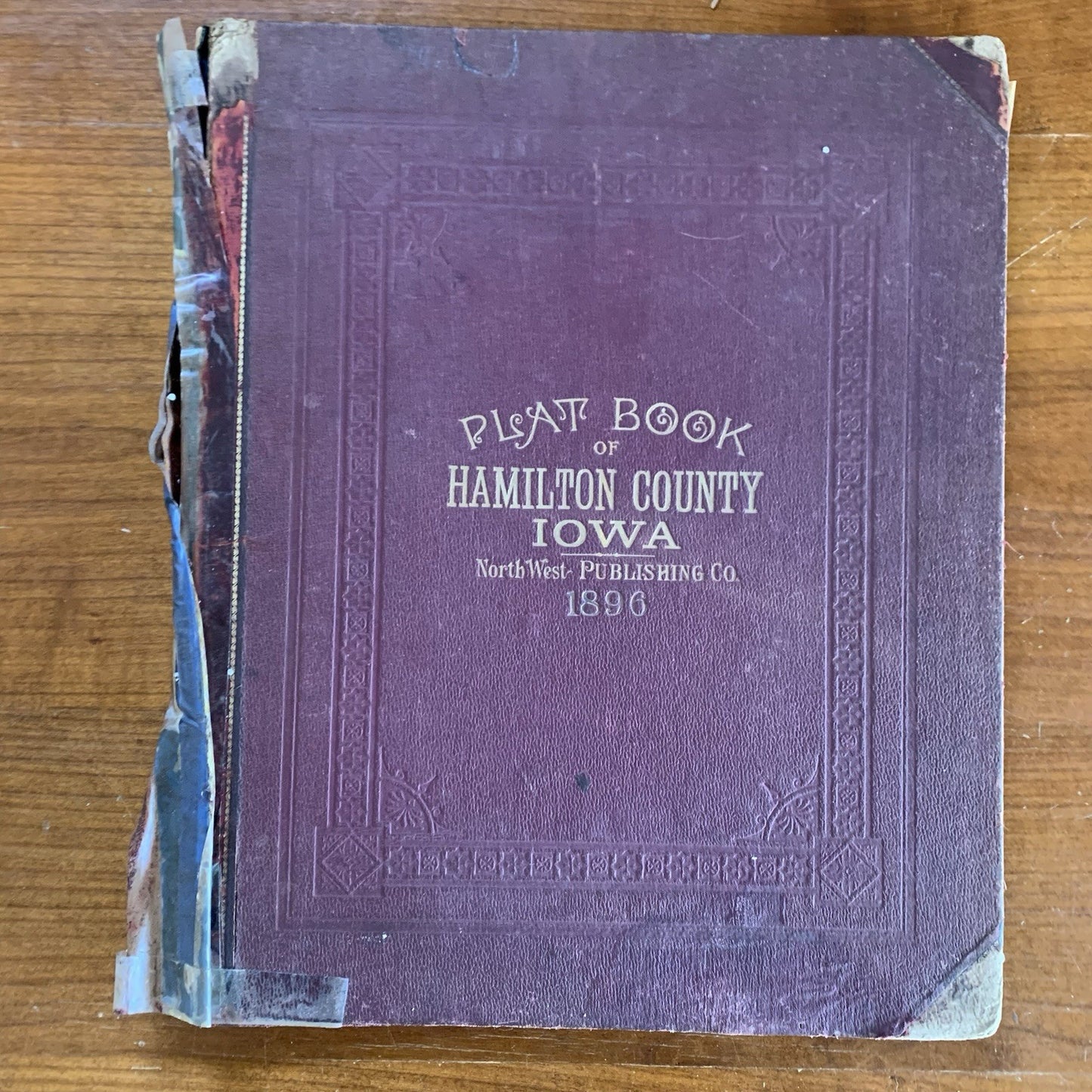 1896 Plat Book Atlas of Hamilton County, Iowa / Webster City Foldout Map