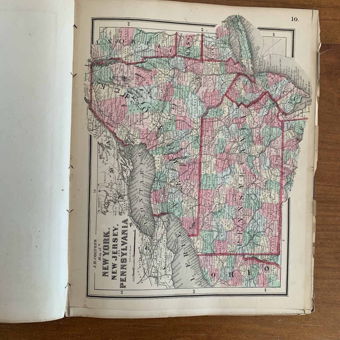 1865 Coltons Quarto Atlas of the World / California Early Map of Montana