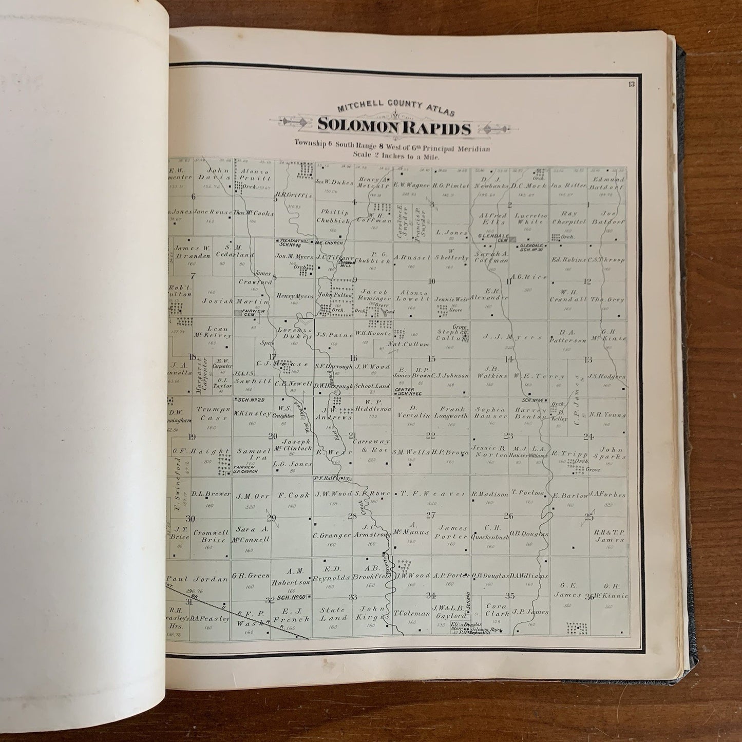 1884 Atlas of Mitchell County, Kansas / Plat Book Maps