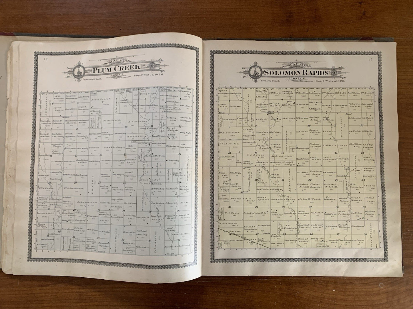 1902 Standard Atlas of Mitchell County Kansas / Plat Map Book