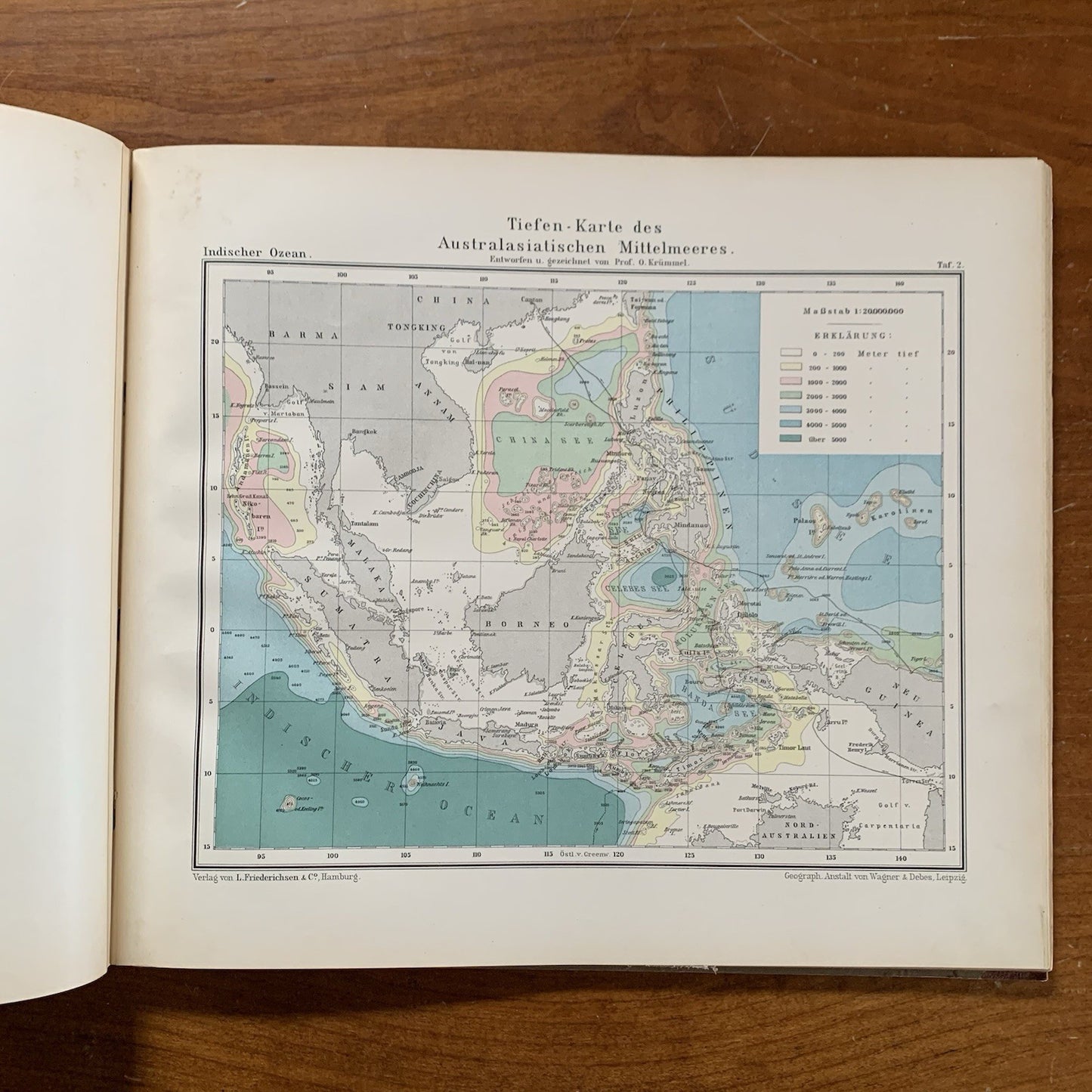 1891 Deutsche Seewarte. Indischer Ozean. Ein Atlas von 35 Karten / Atlas Ocean