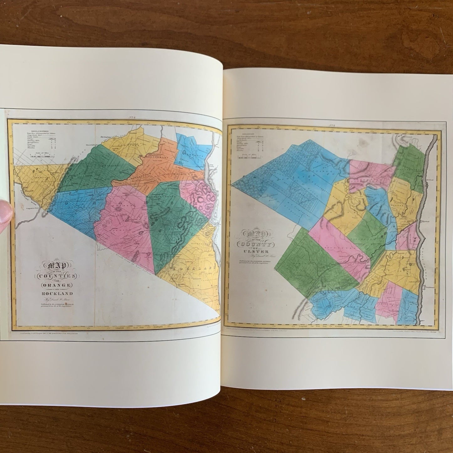 1832 Burr's Atlas of the State of New York / Facsimile David H. Burr