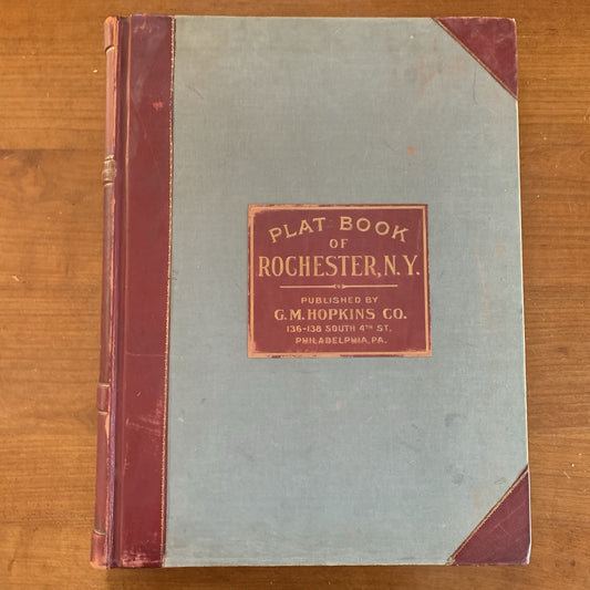 1926 Plat Book of the City of Rochester New York. Near Fine.
