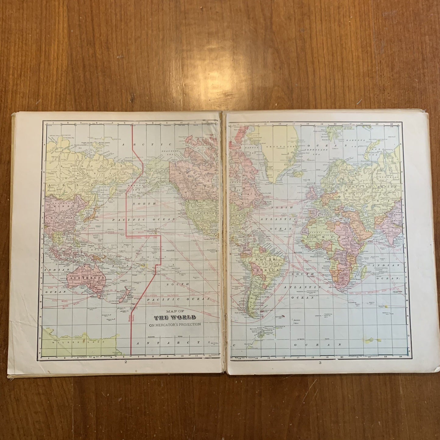 1904 Cram's Superior Reference Atlas Michigan and the World 1st Ed Atlas Detroit