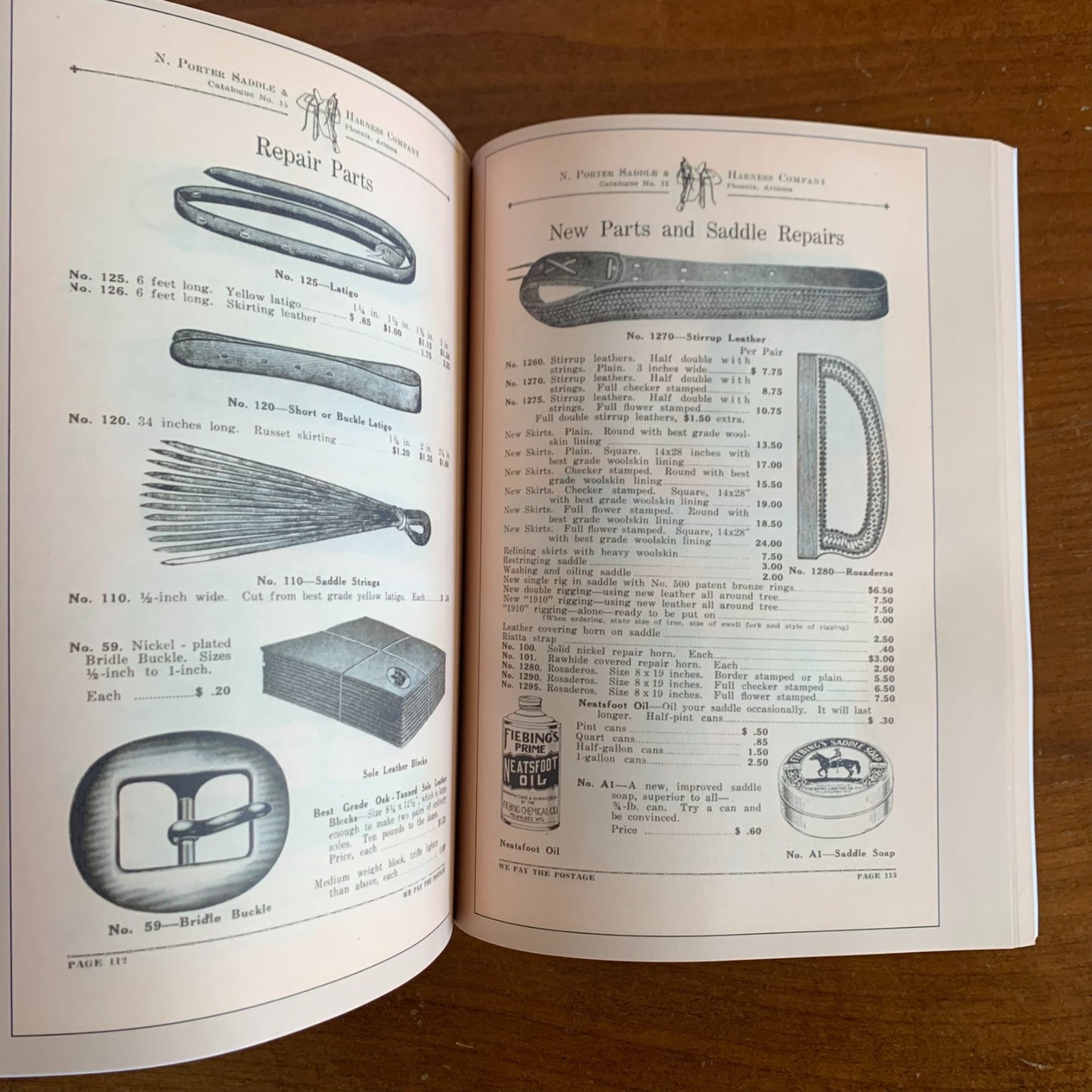 1928 N. Porter Saddle & Harness Company Catalog No. 15 / Facsimile