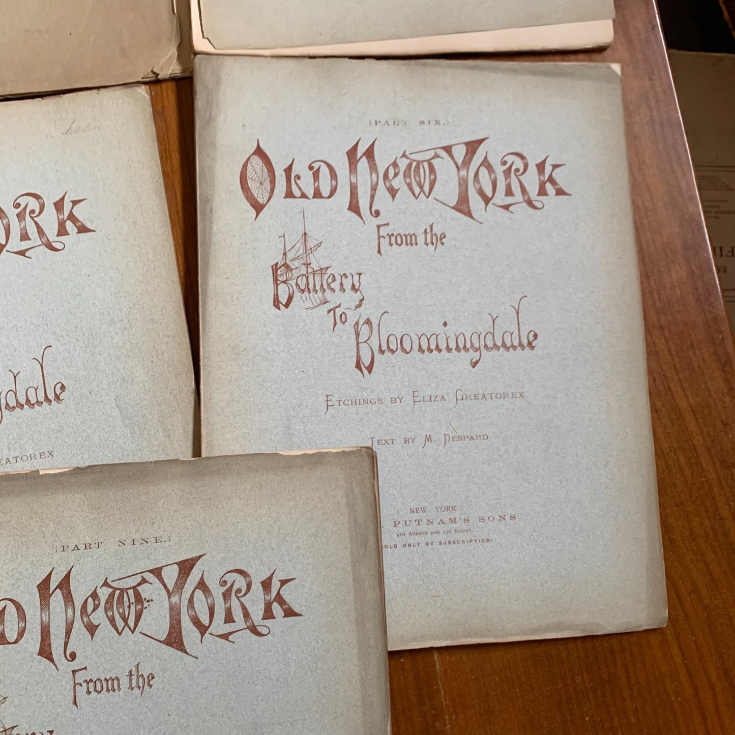 1875 Old New York From Battery to Bloomingdale Etchings Manhattan