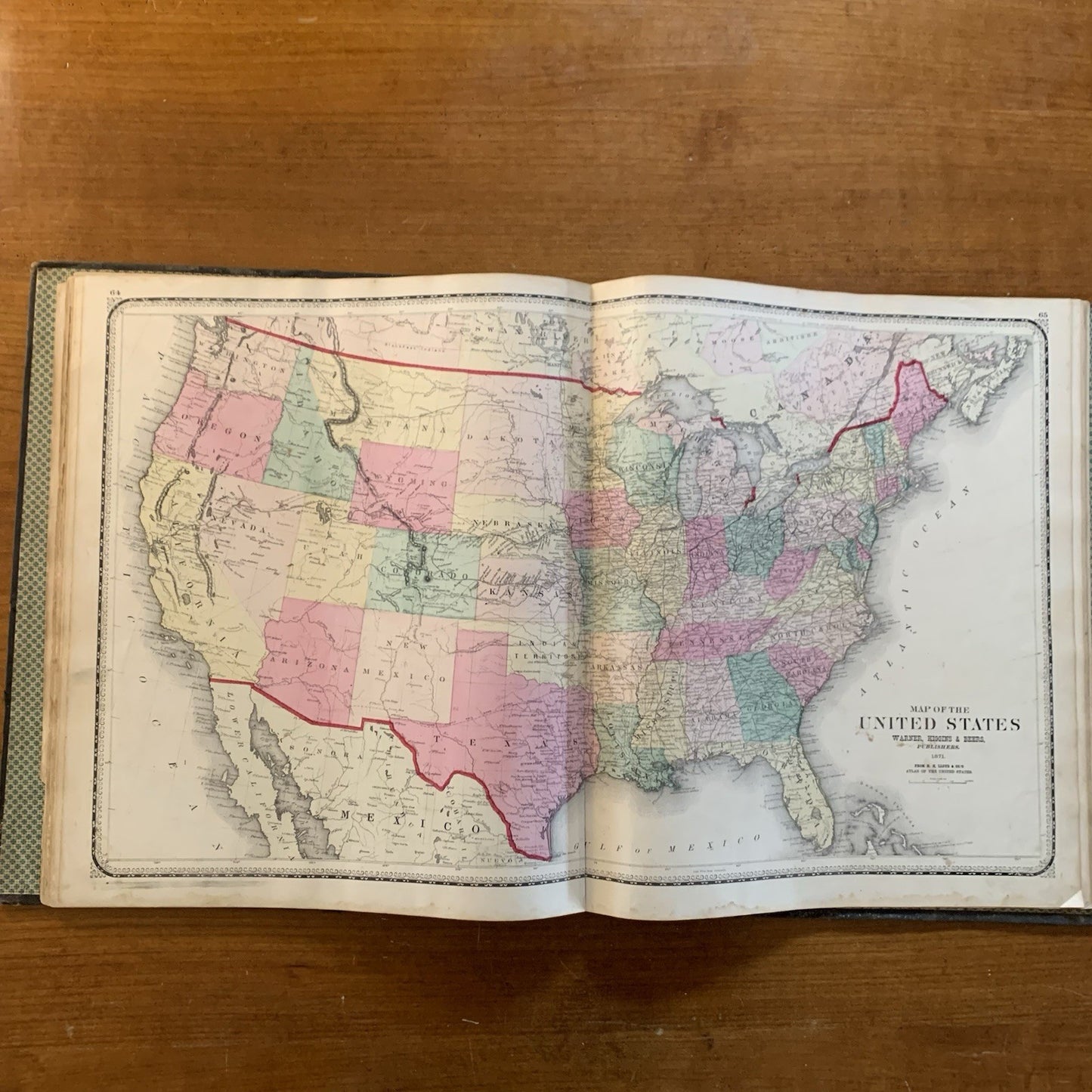 1871 Atlas of the State of Illinois / United States / Chicago / H.H. Lloyd