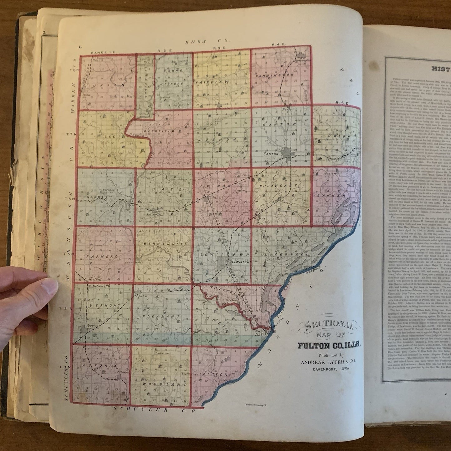 1871 Atlas Map of Fulton County, Illinois / Andreas