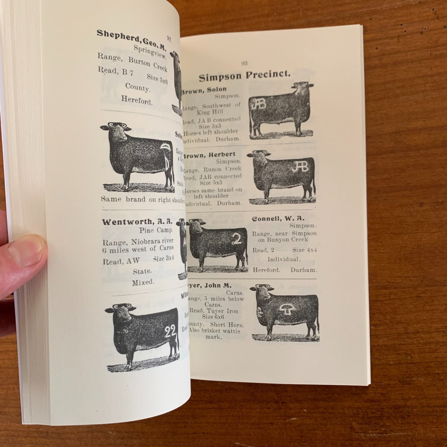 1902 The Stockman's Brand Book, Keya Paha County Nebraska / Facsimile