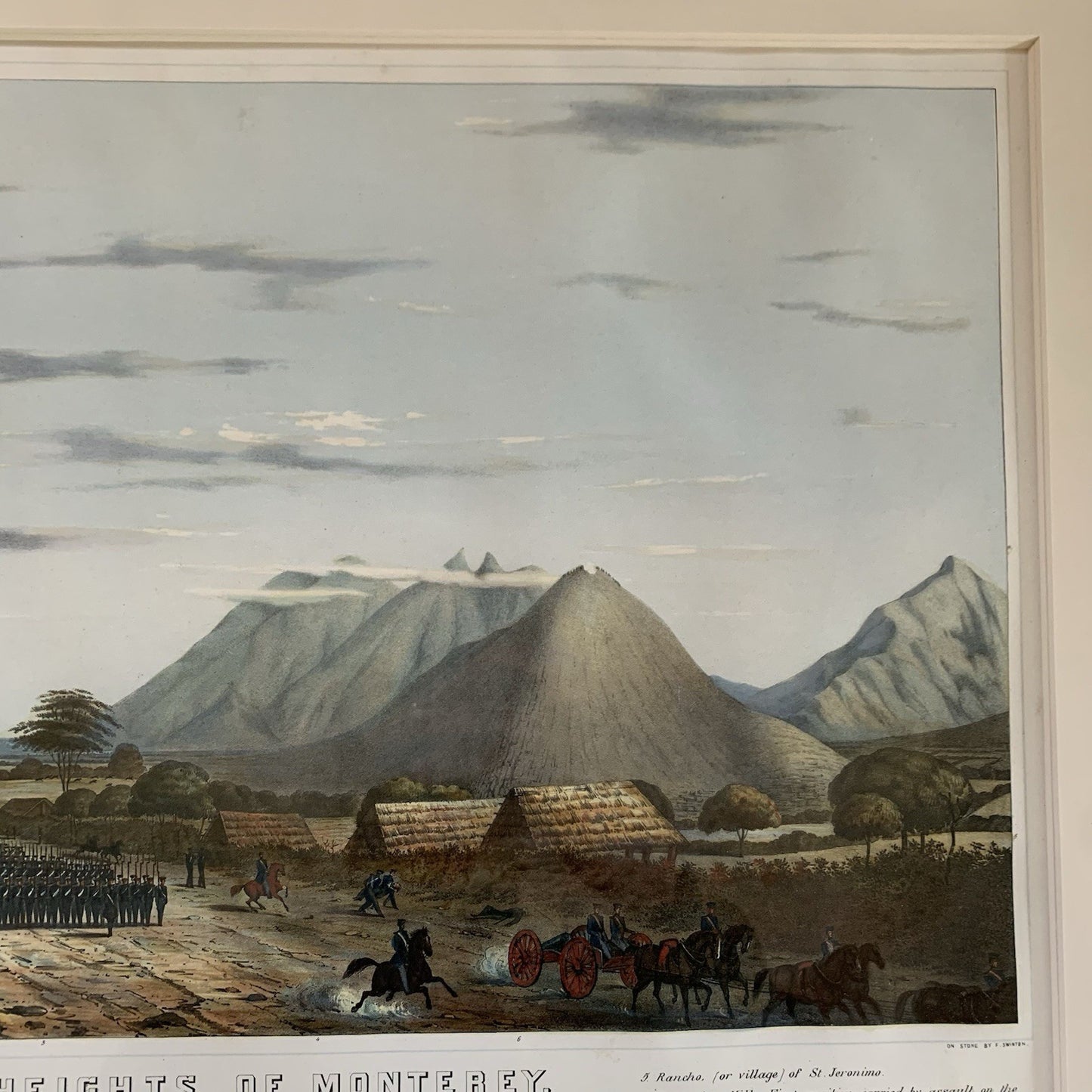 2x Original Lithographs from Capt. Daniel Power Whiting's Army Portfolio / 1847