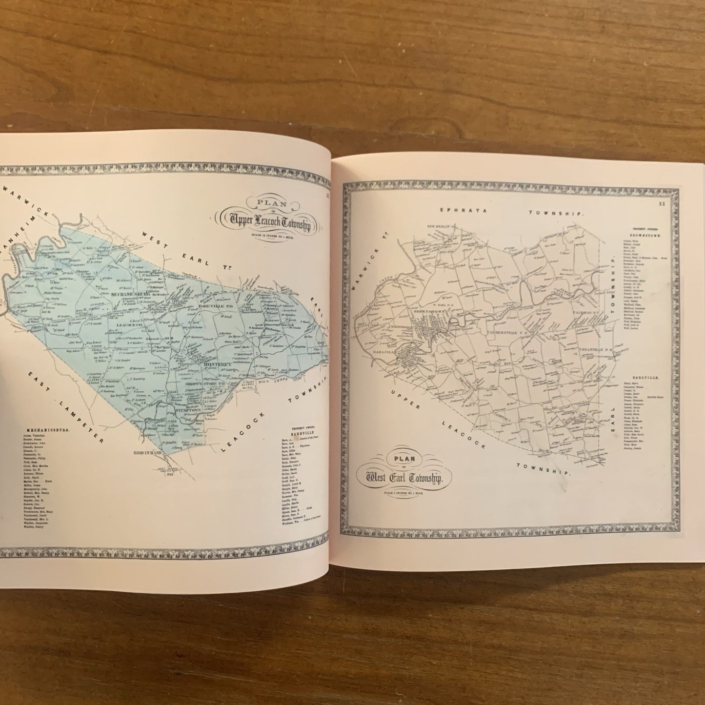 1864 Bridgens' Atlas of Lancaster Pennsylvania / Facsimile