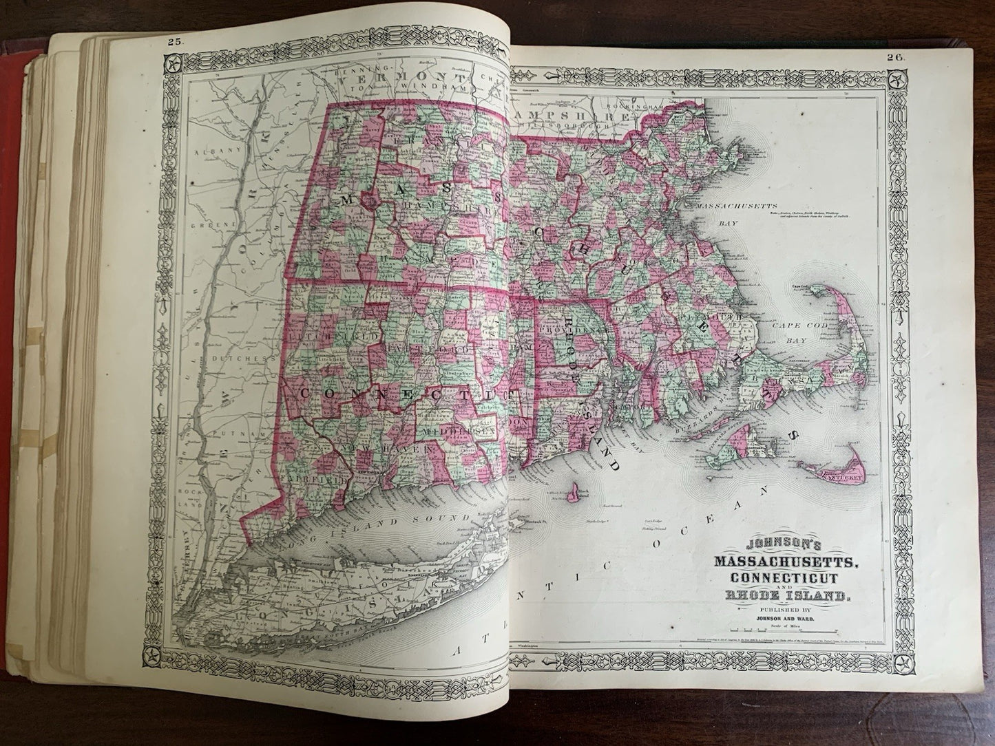 1865 Johnsons New Illustrated Family Atlas / Maps United States Civil War