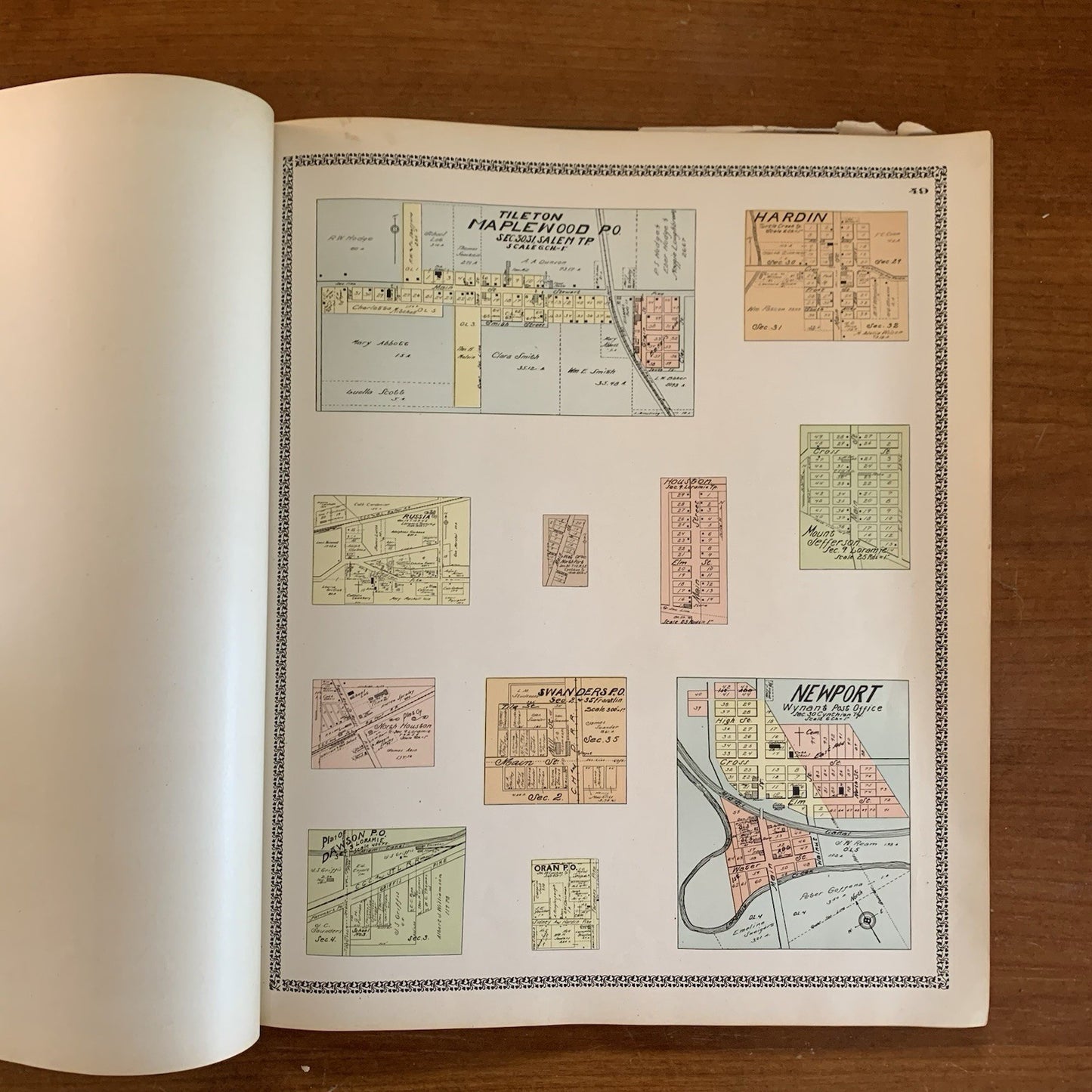 1900 Atlas and Directory of Shelby County Ohio / City Maps