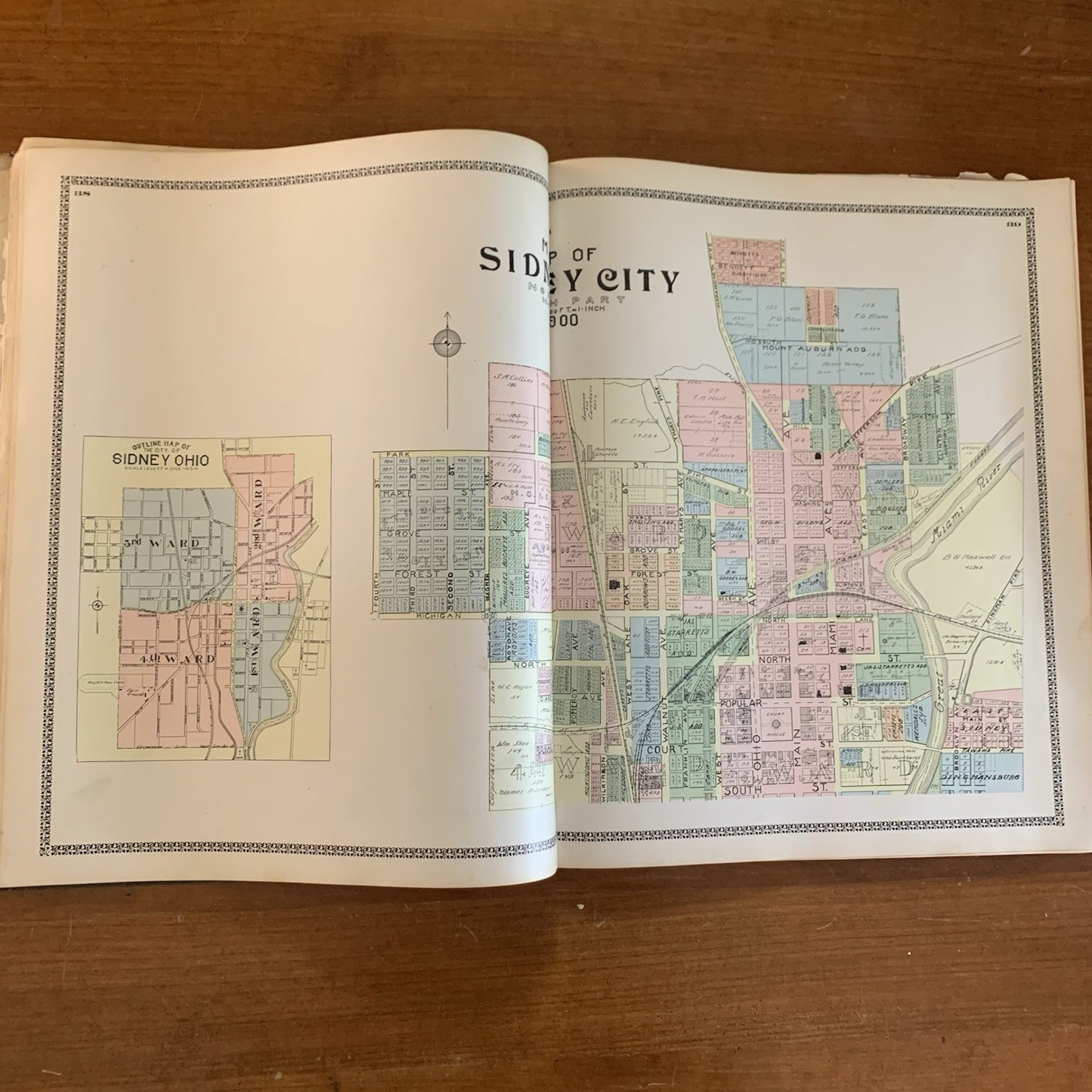 1900 Atlas and Directory of Shelby County Ohio / City Maps