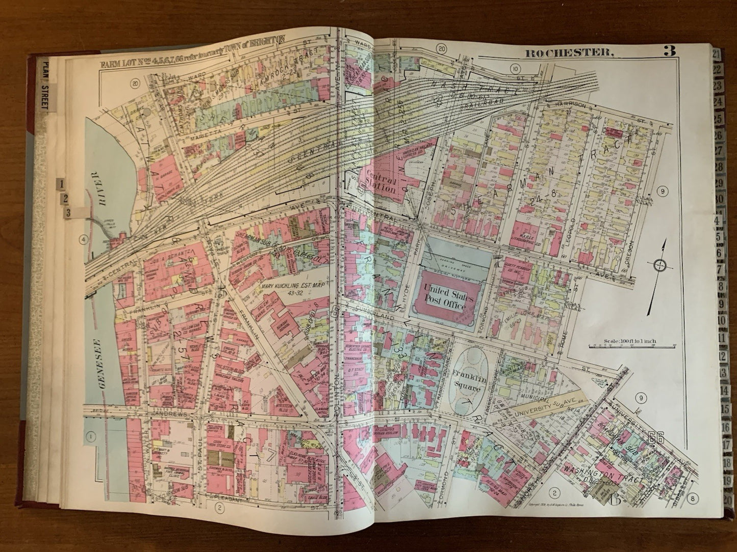 1926 Plat Book of the City of Rochester New York. Near Fine.