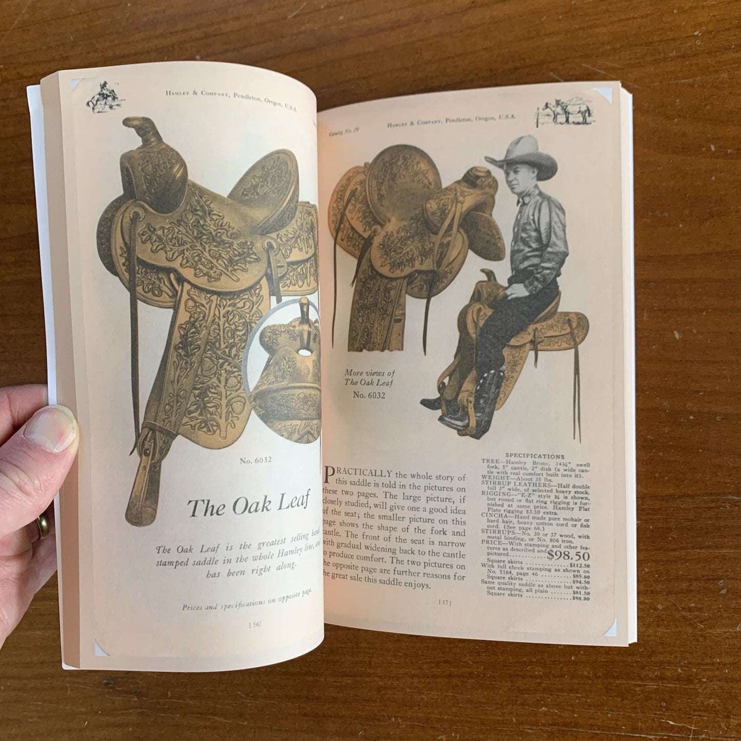 1929 Hamley and Company Catalog No. 29 / Facsimile Saddle
