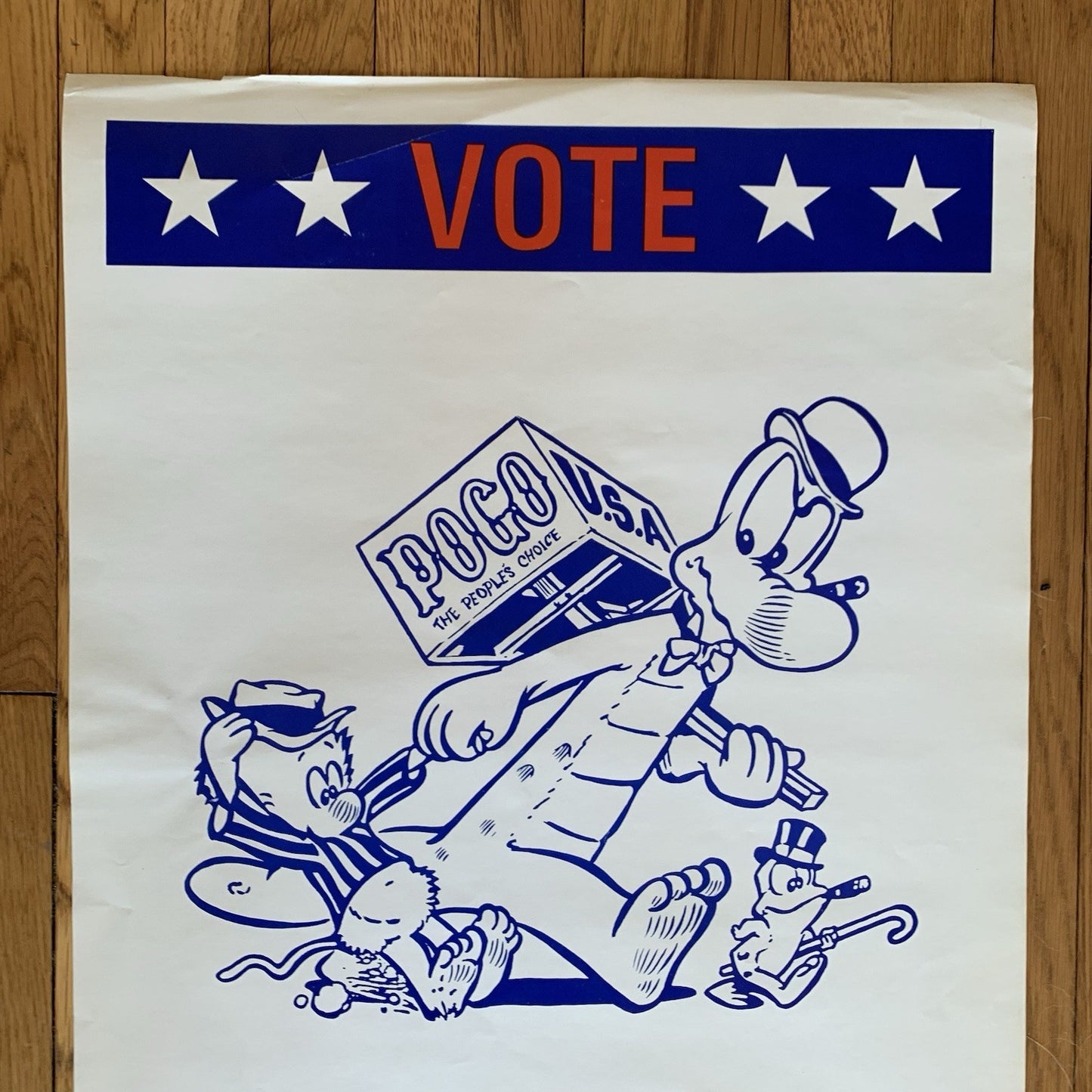 Vote Pogo for President Poster Estate of Walt Kelly 1979 Paper Poster VG