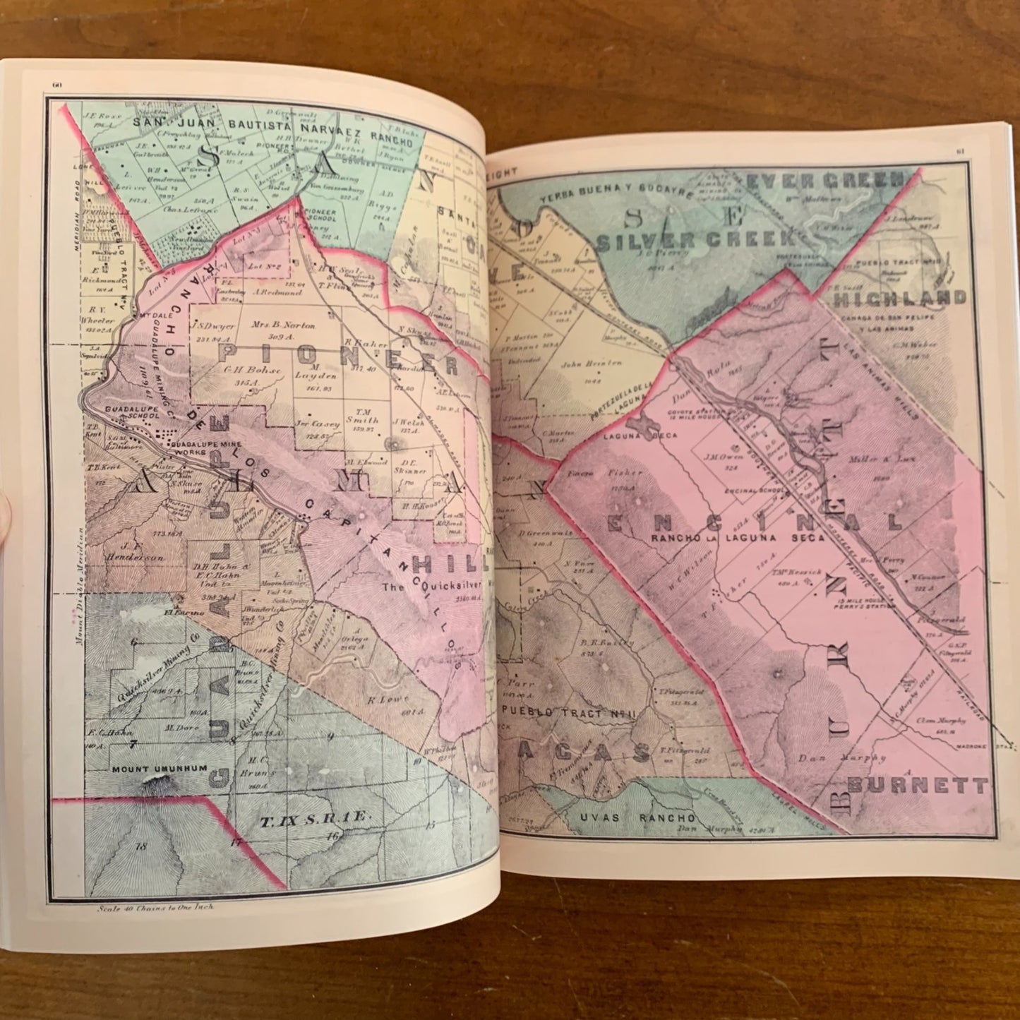 1876 Historical Atlas Map of Santa Clara County, California / Facsimile