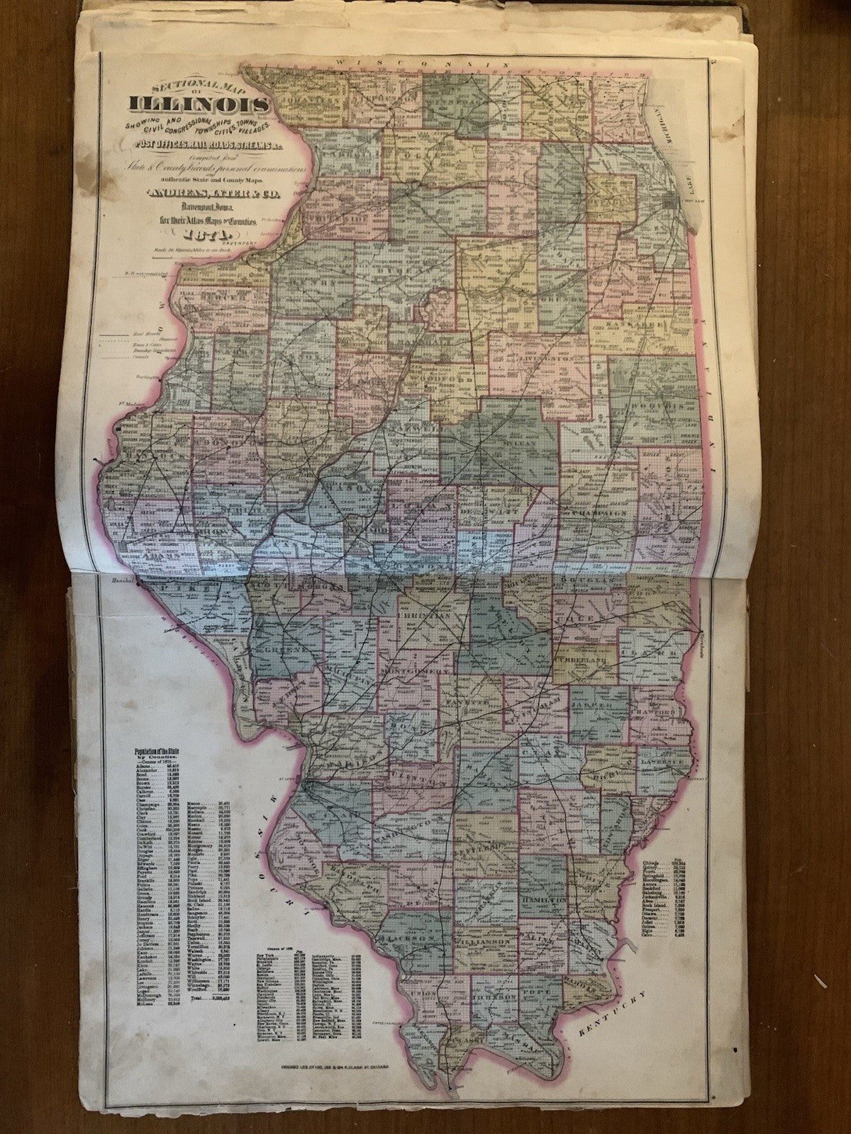 1871 Atlas Map of Fulton County, Illinois / Andreas