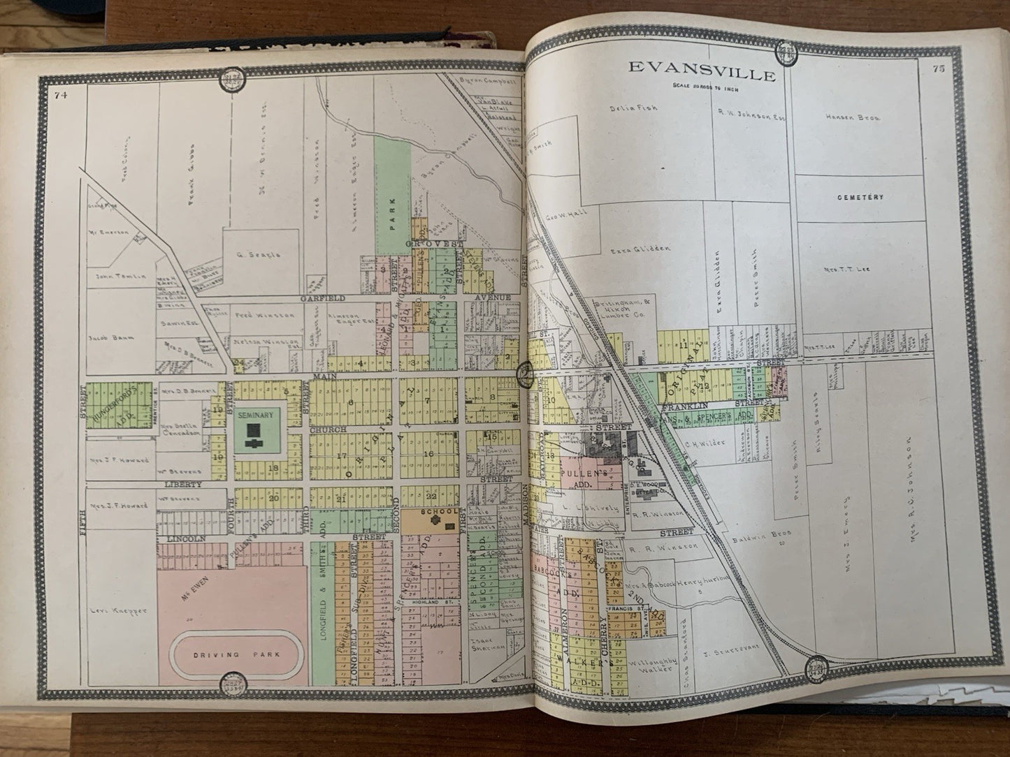 1904 Plat Book of Rock County Wisconsin / Atlas Janesville Beloit Maps