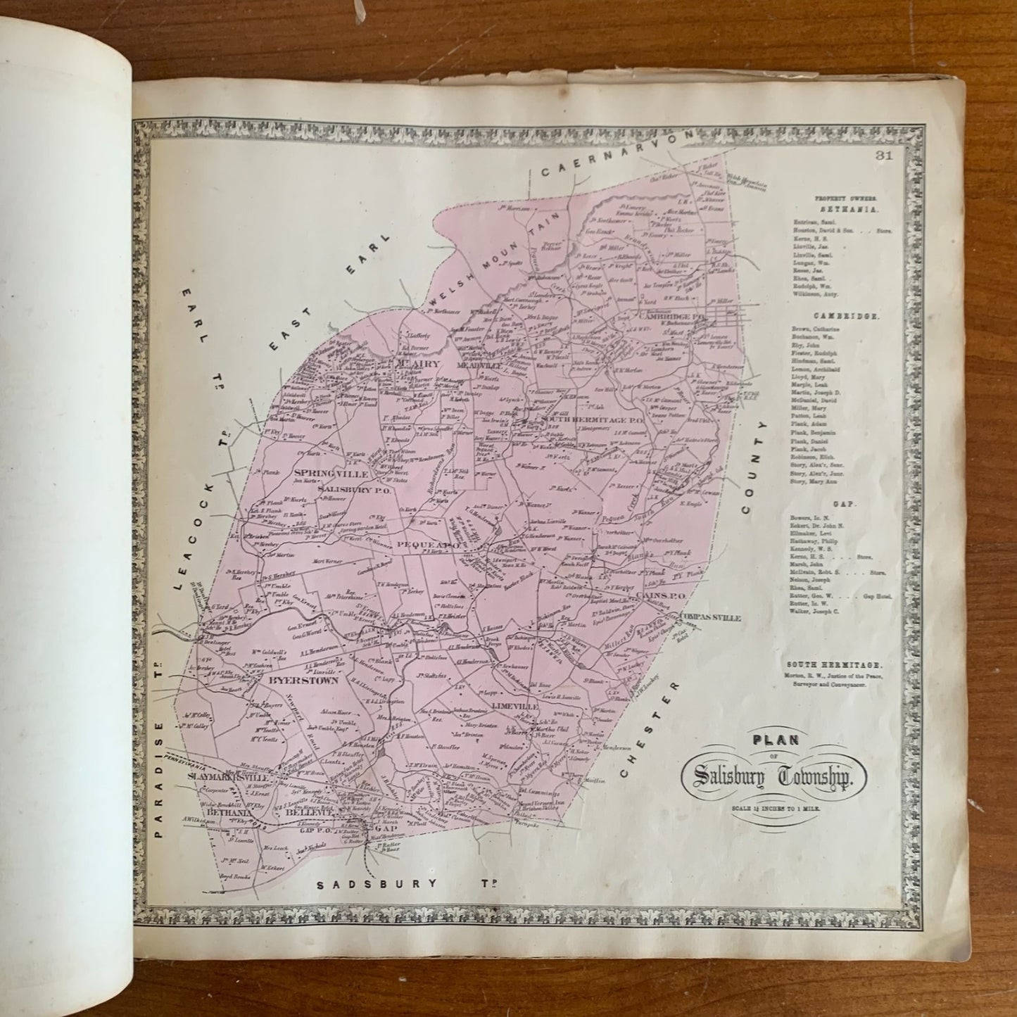 1864 Bridgens Atlas Lancaster County, Pennsylvania / Maps