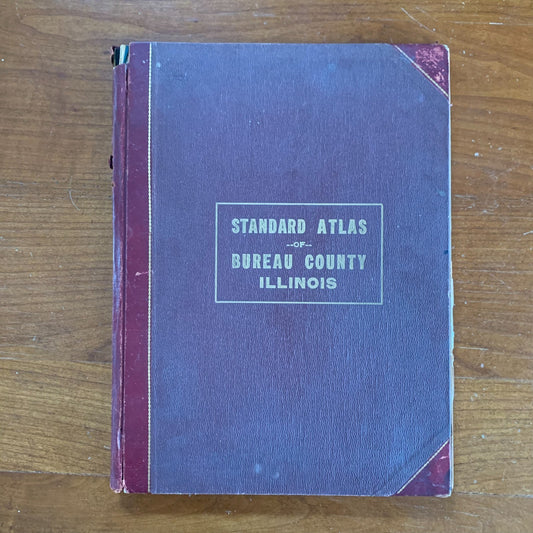 1916 Bureau County Illinois Standard Atlas Plat Book Princeton Spring Valley Map
