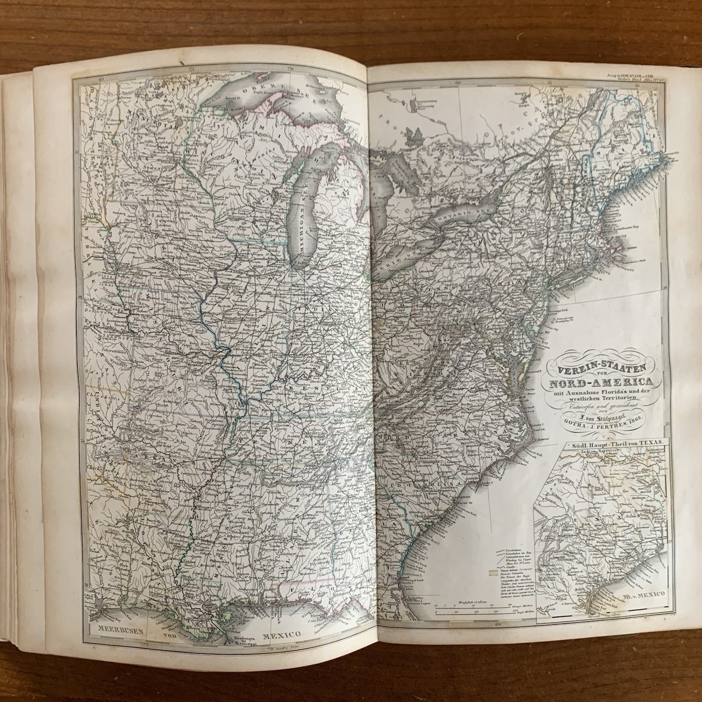 1869 Adolf Stieler's Hand Atlas of the Earth on All Parts of the World 84 Plates