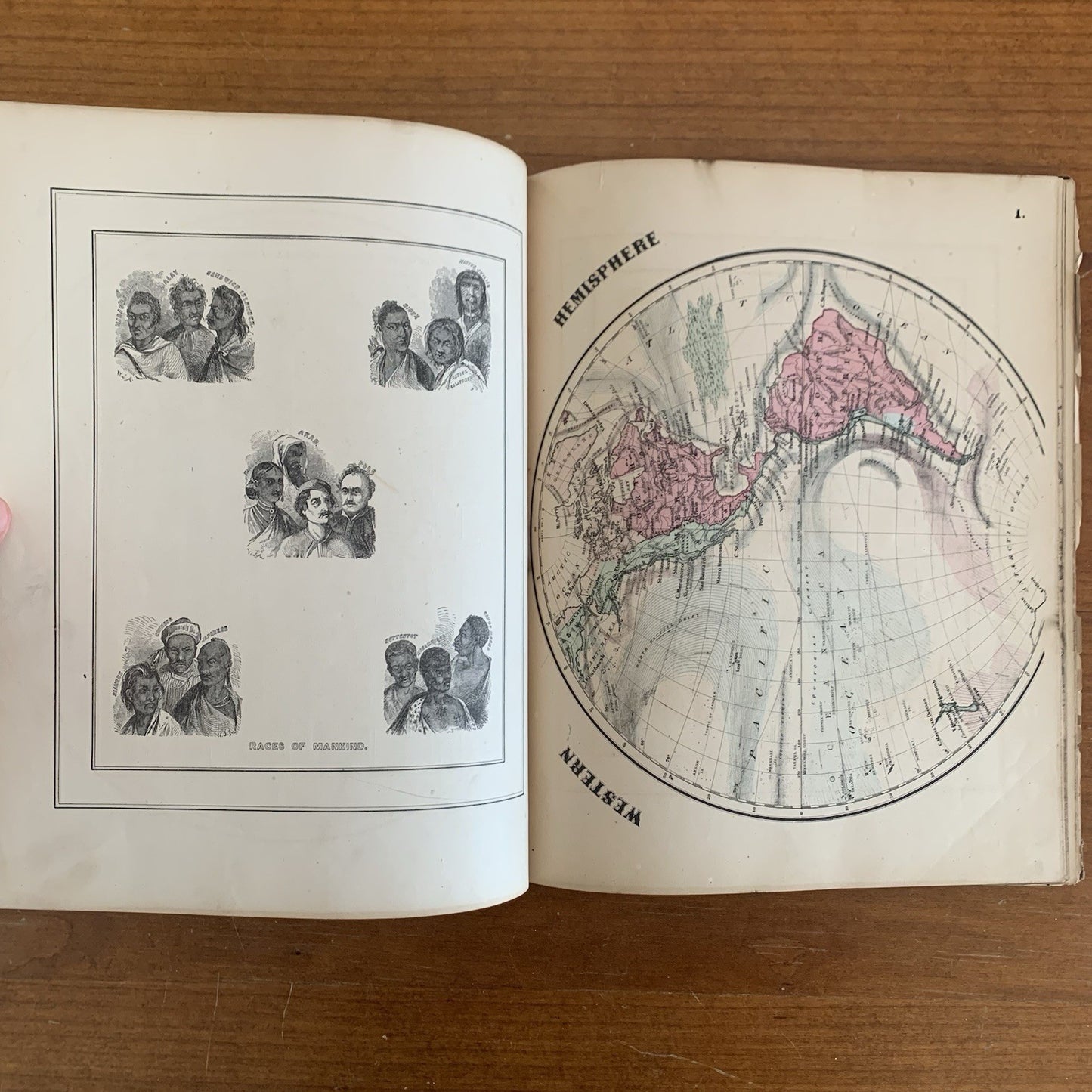 1865 Coltons Quarto Atlas of the World / California Early Map of Montana