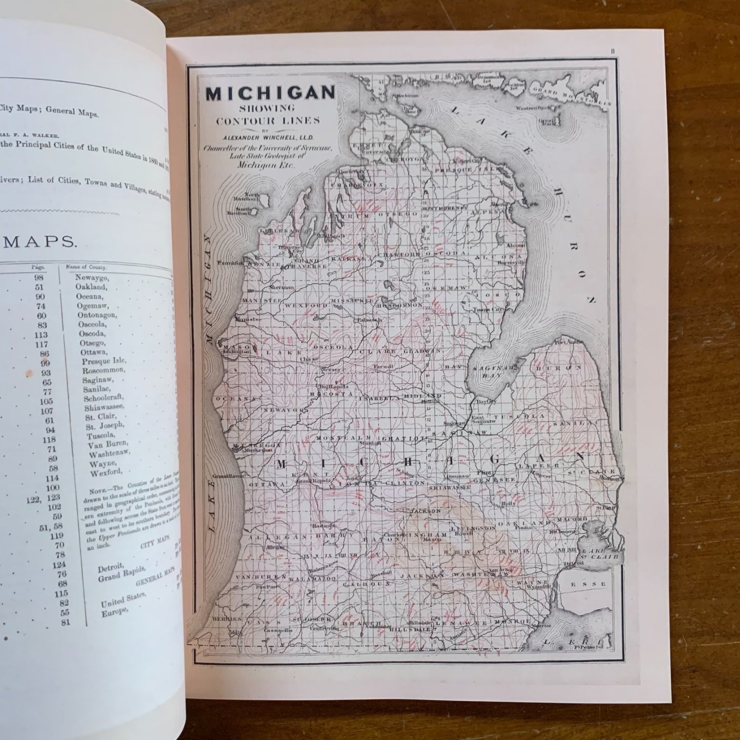 1873 Atlas of the State of Michigan / Facsimile