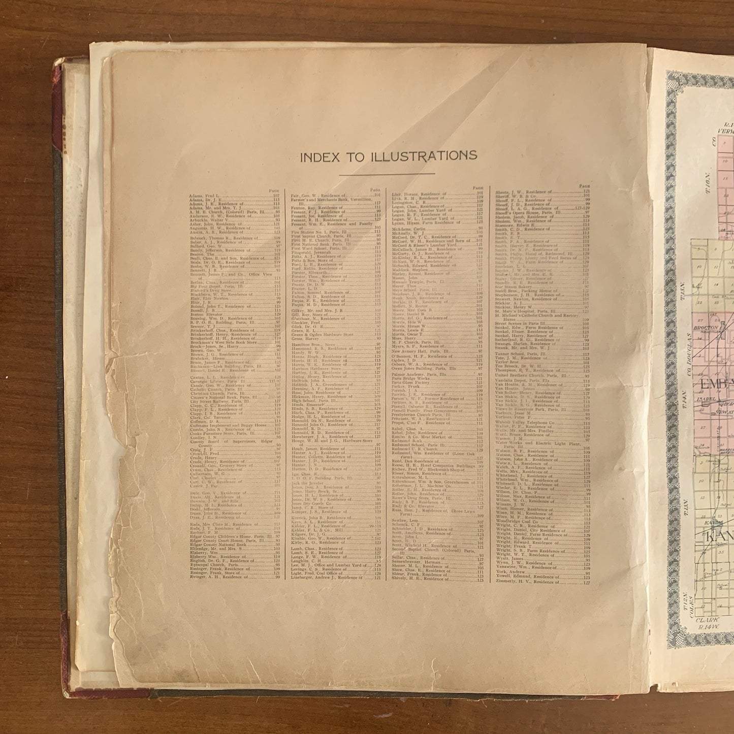 1910 Standard Atlas of Edgar County Illinois / Maps Plat Book Directory