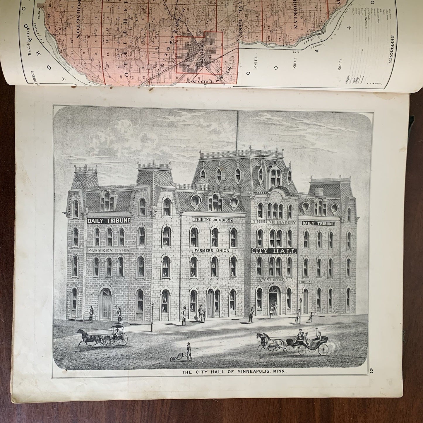 1874 Illustrated Historical Atlas of the State of Minnesota / DELUXE ED W VIEWS