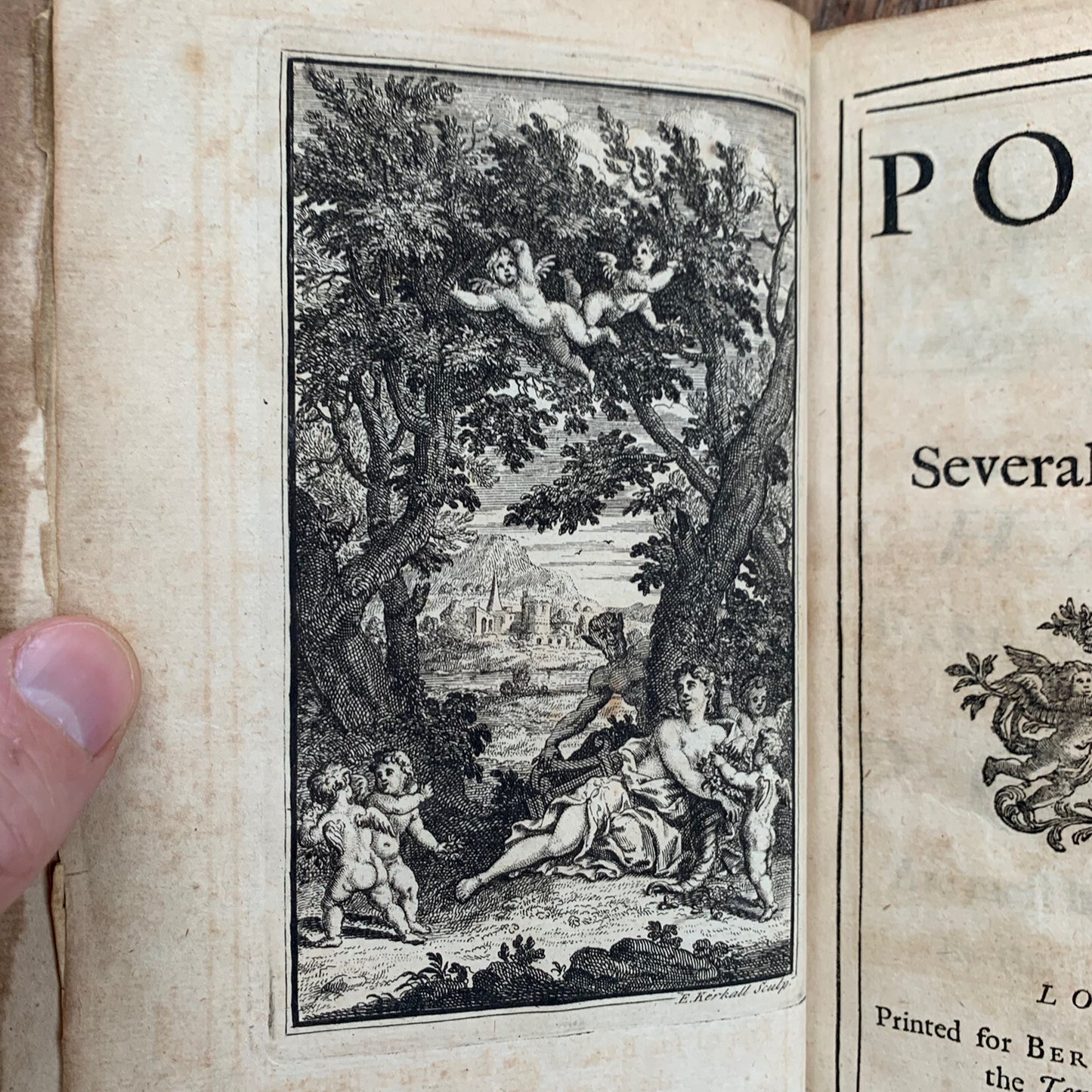 Fenton's Poems on Several Occasions 1717 Lintot Leather Very Good