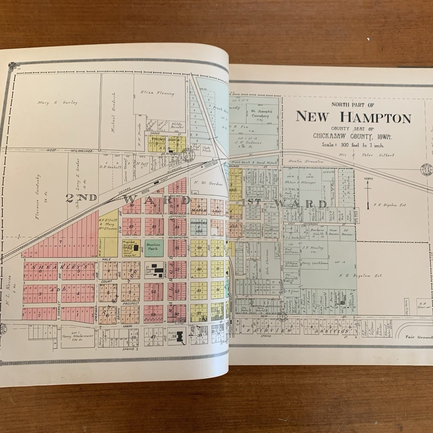 1915 Standard Atlas of Chickasaw County Iowa / Maps Untied States Plat Book