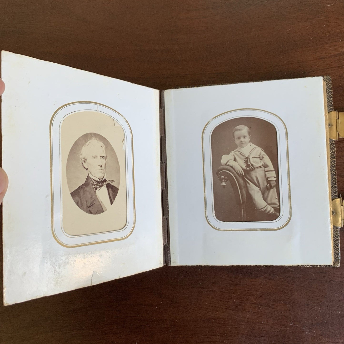 Civil War Era Photograph Album / Lincoln Sheridan Grant CDV O-93 Altemus Leather