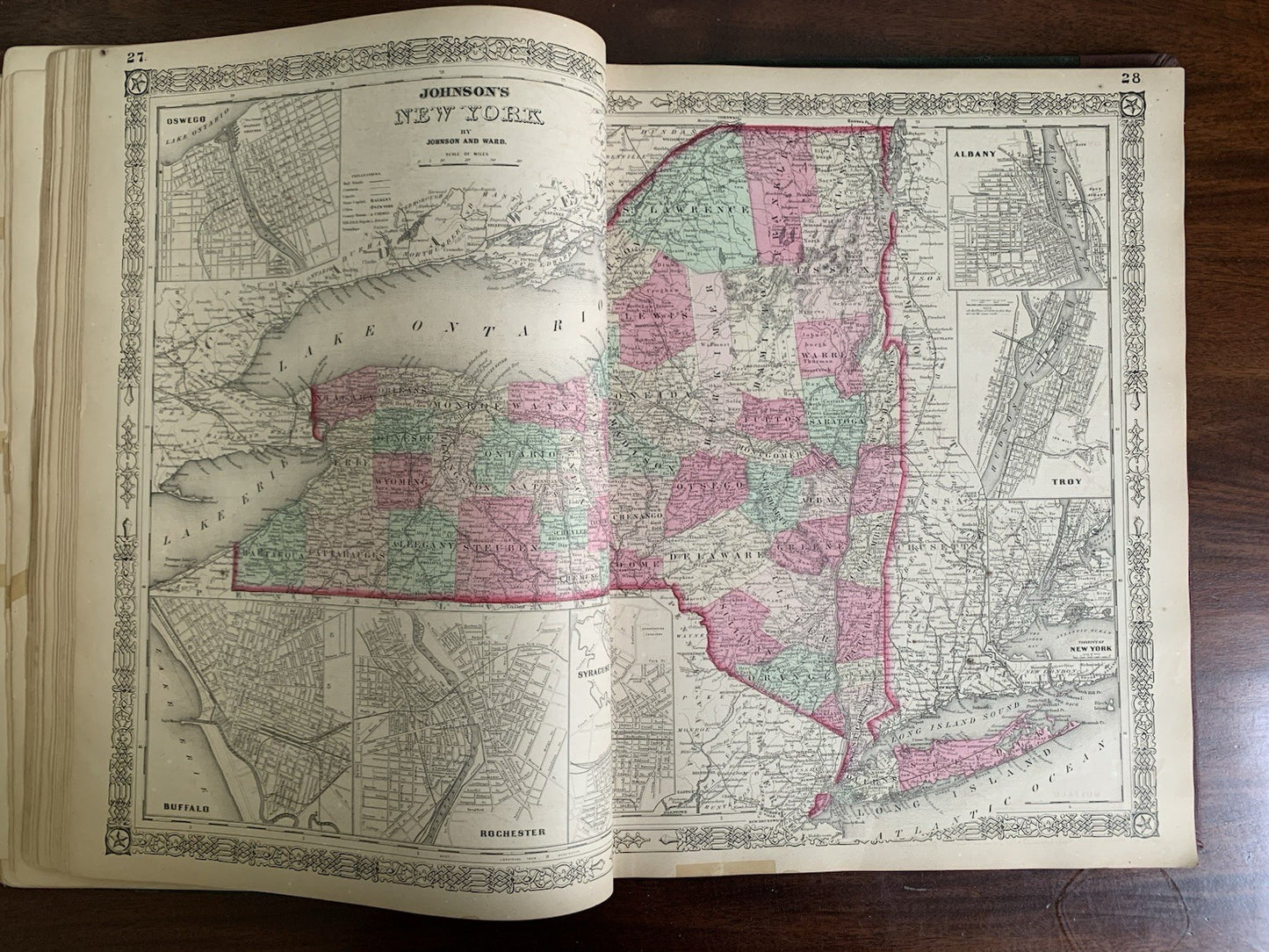 1865 Johnsons New Illustrated Family Atlas / Maps United States Civil War