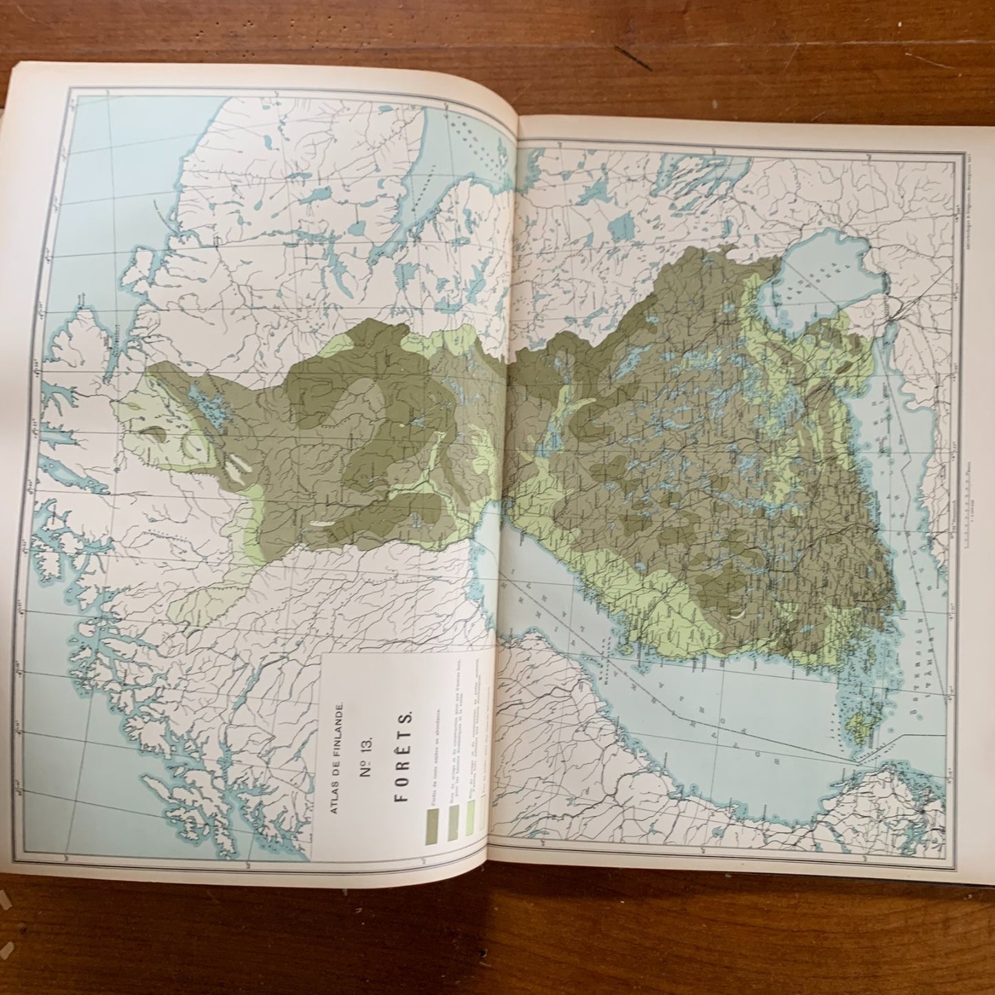 1899 Atlas de Finlande Finland National Atlas 32 Color Maps Helsingfors Tilgmann