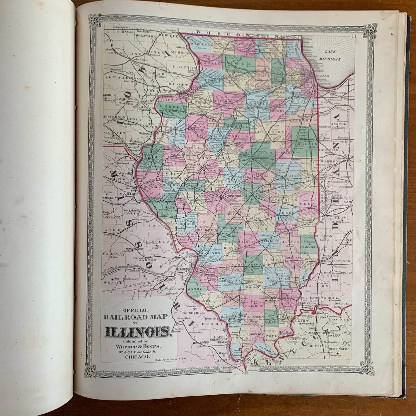 1872 Atlas of Whiteside County and the State of Illinois Morrison Sterling Maps