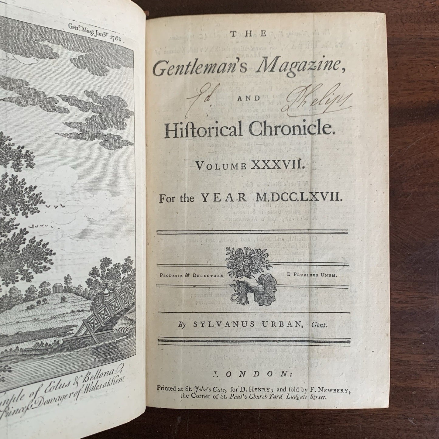 1767 The Gentlemans Magazine, and Historical Chronicle January through December