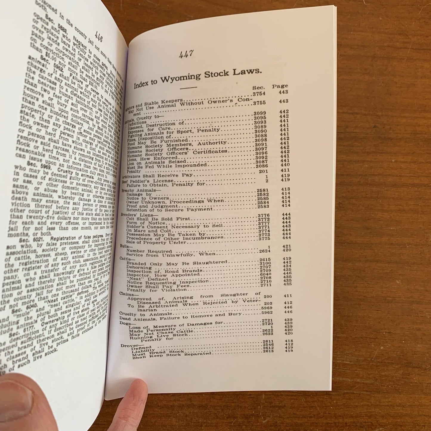 1916 Official Brand Book of the State of Wyoming / Live Stock Laws FACSIMILE