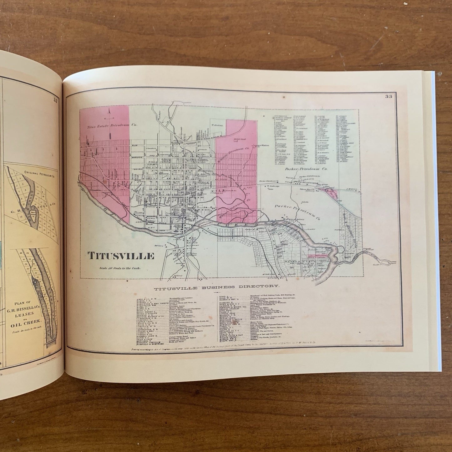 1865 Atlas of the Oil Regions of Pennsylvania FACSIMILE