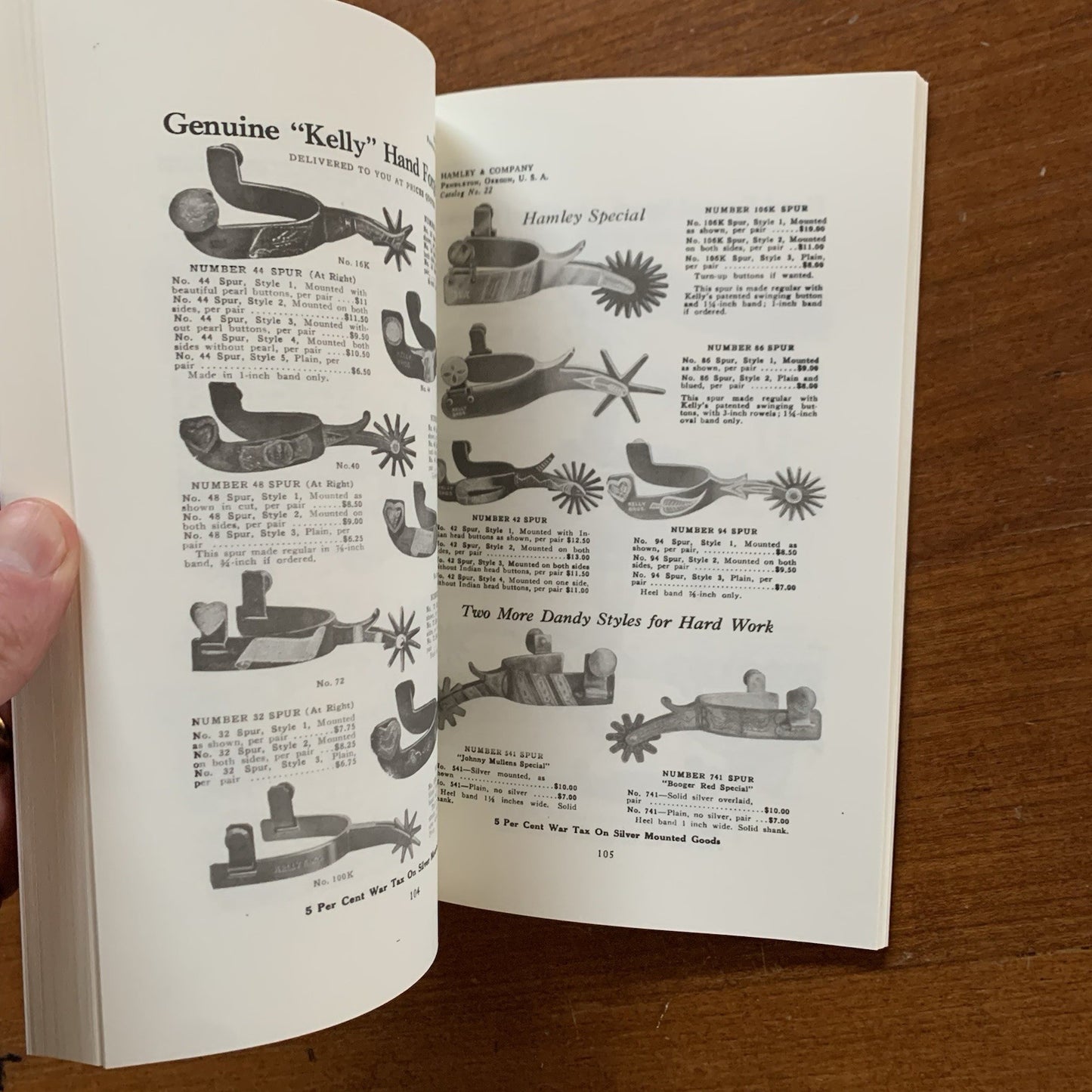 1922 Hamley & Company Saddles Catalog No. 22 Cowboy Outfitters Facsimile