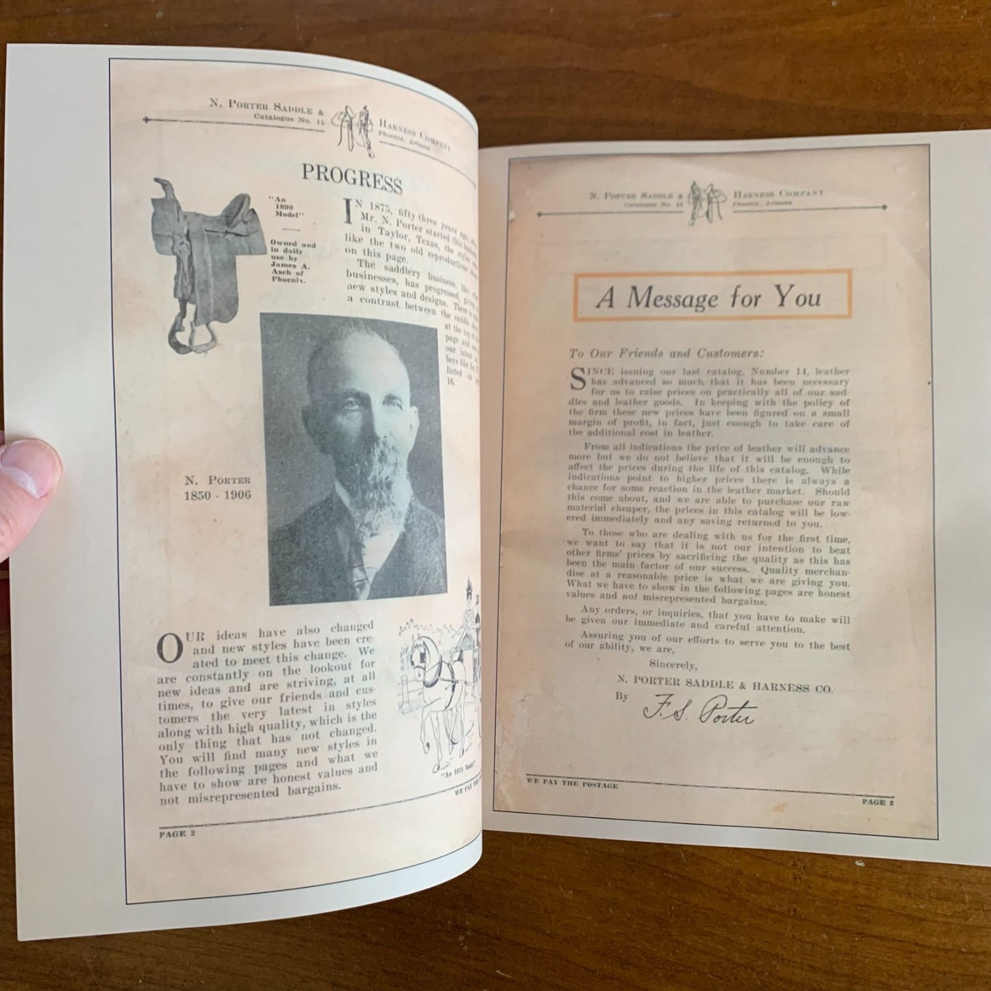 1928 N. Porter Saddle & Harness Company Catalog No. 15 / Facsimile