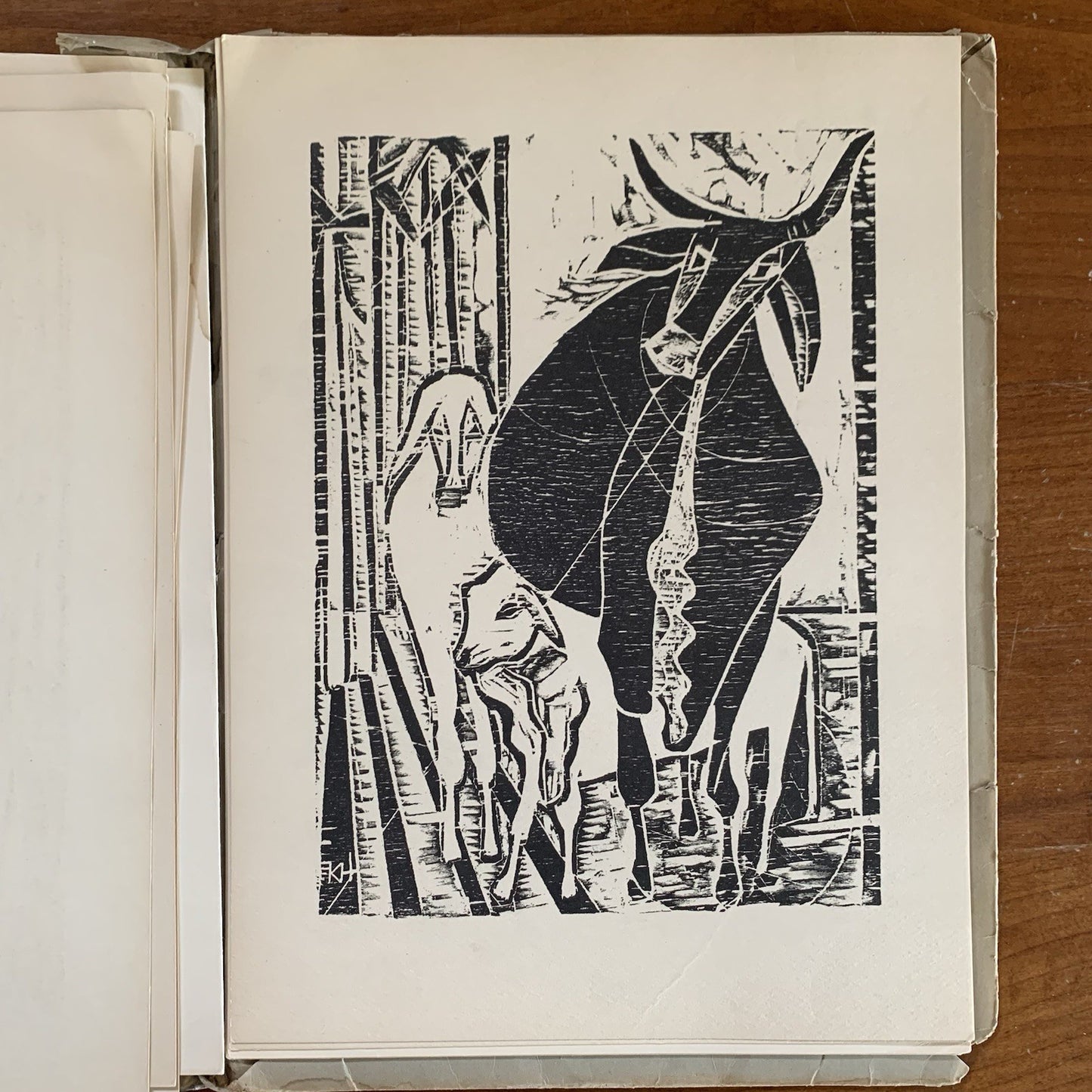 SIGNED Wood-engravings from Karl-Heinz Hansen. 1955