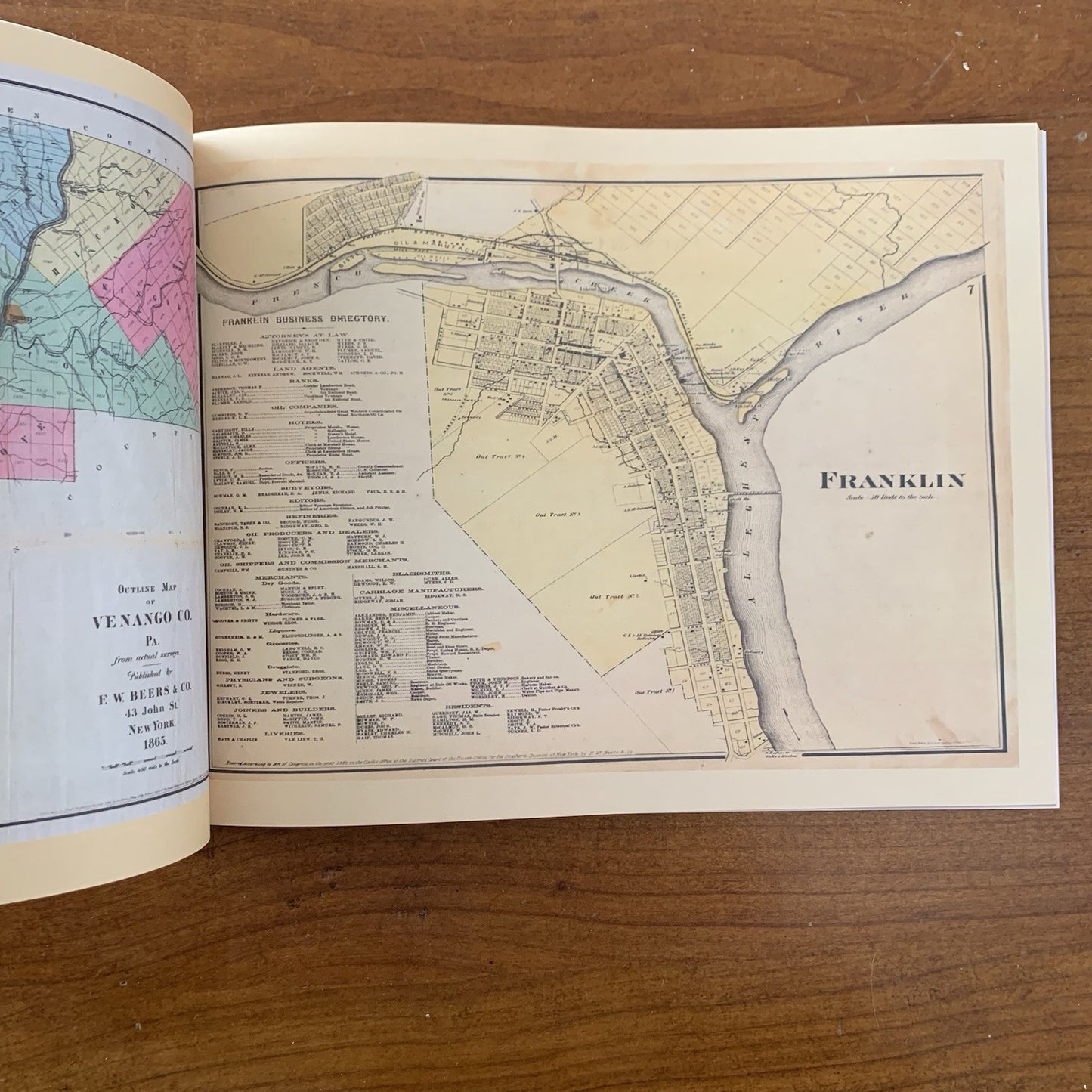 1865 Atlas of the Oil Regions of Pennsylvania FACSIMILE